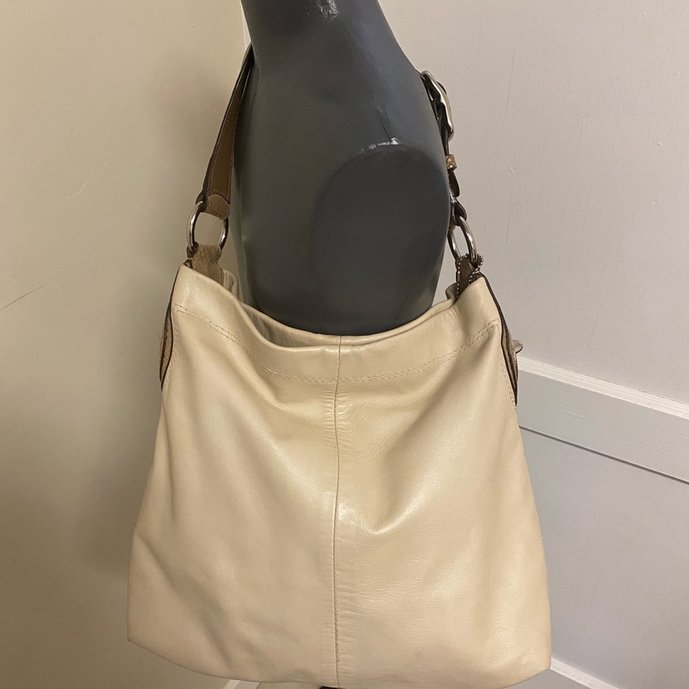 Cream Coach Hobo bag